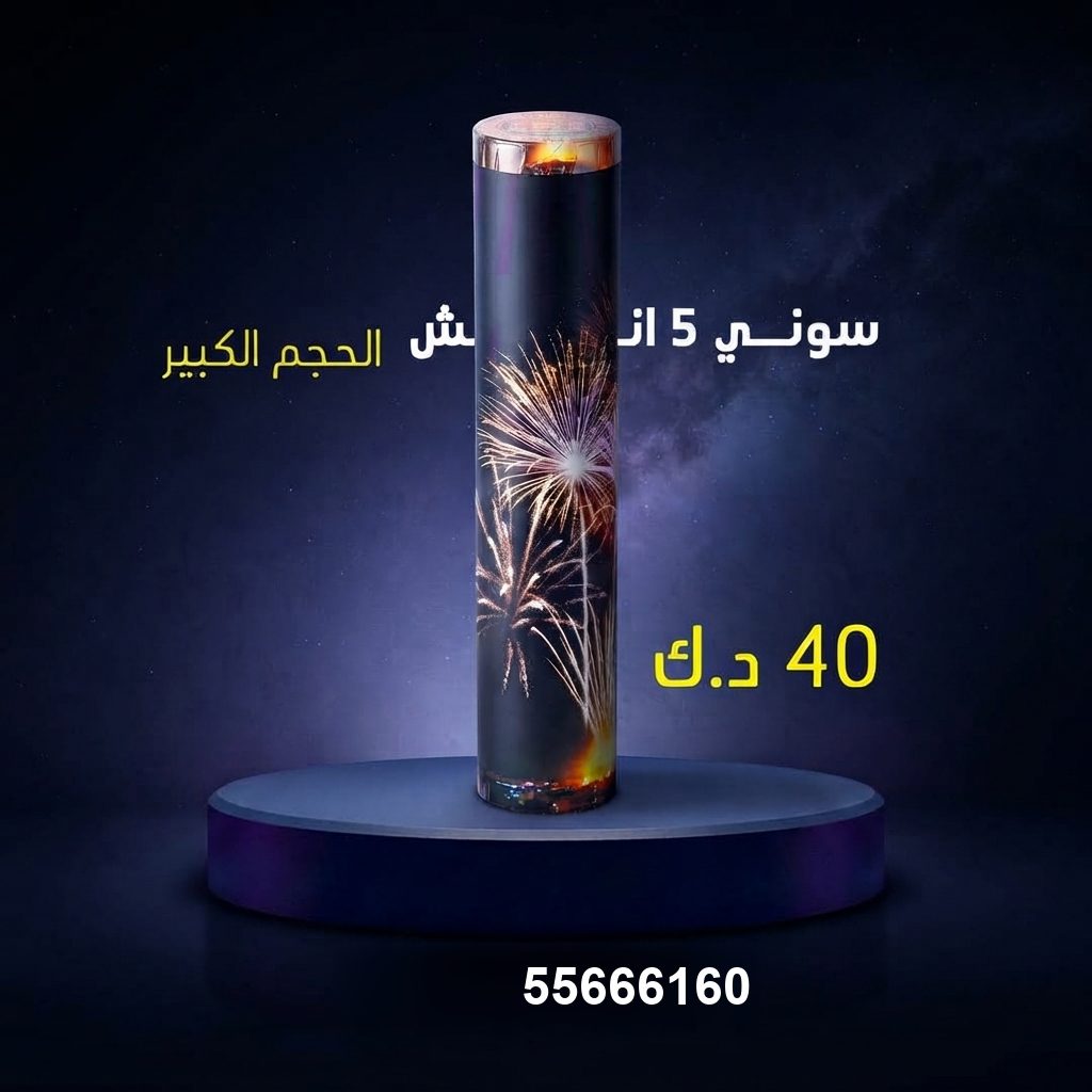 جراغي ،العاب نارية سوني 5 انش كبير من جراغيات الكويت